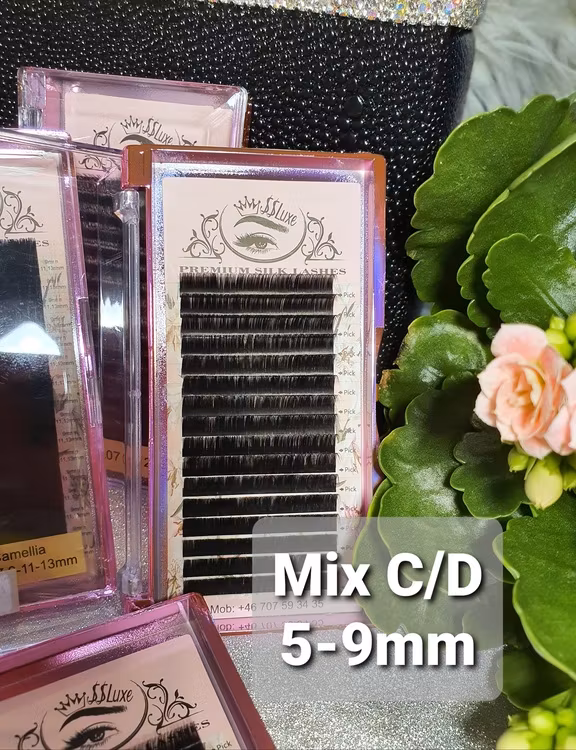 SS luxe fransar C/D böj Mix 5-9 mm