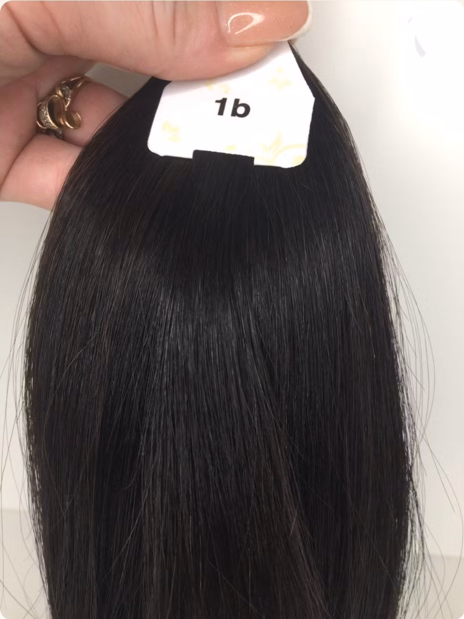 Keratin /Nail hair extensions  Flat-Tip #1B ( Midnight Brown)
