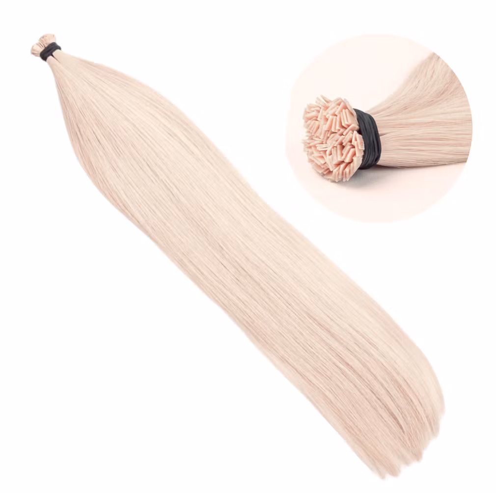 Keratin /Nail hair extensions  Flat-Tip # 12А ( Pour Blond)