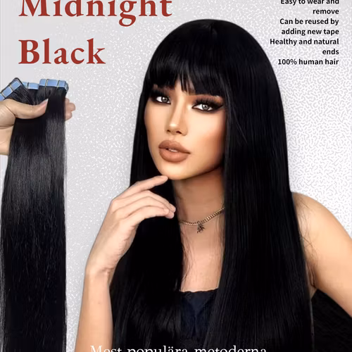 Tape Extensions #1N Pure Midnight Black