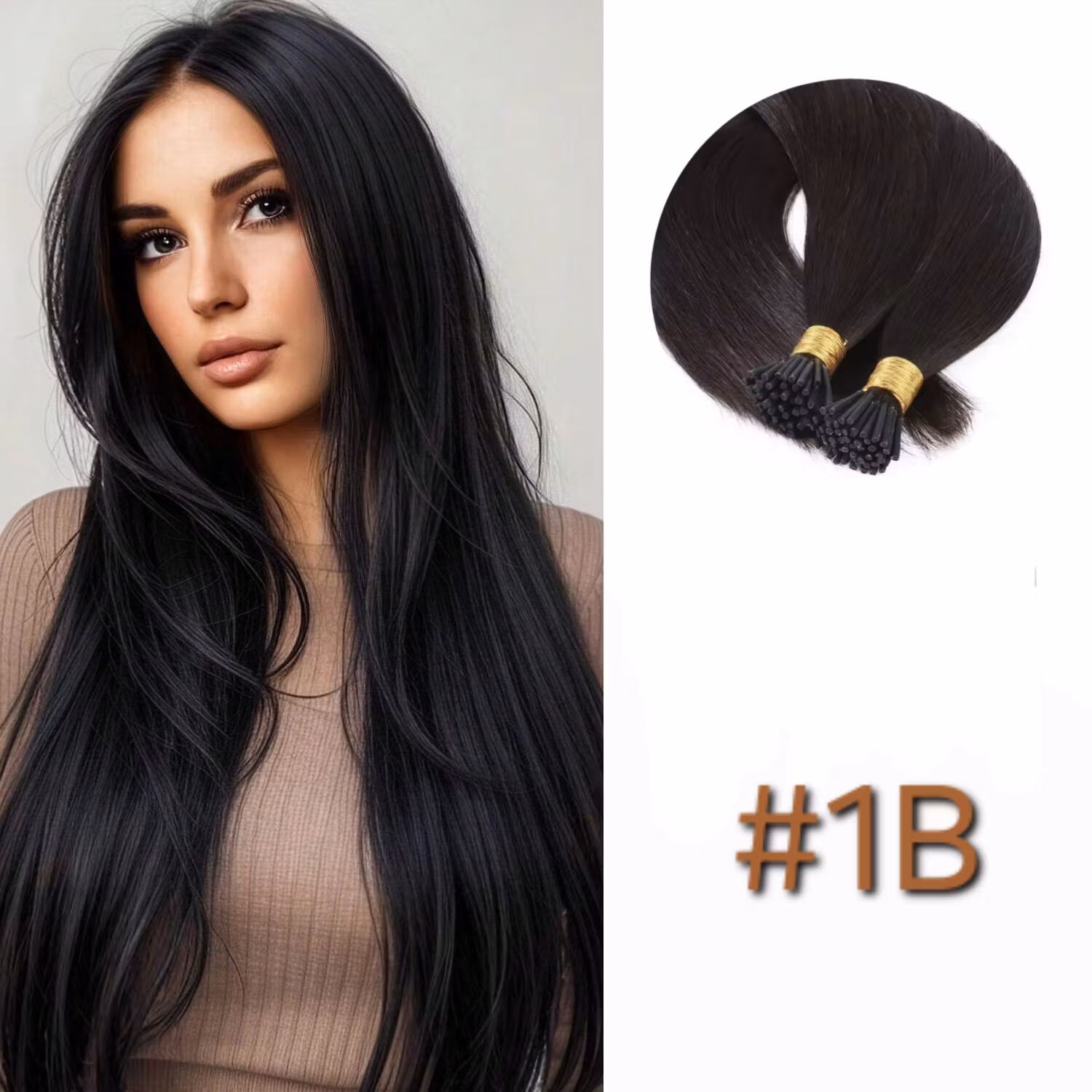 Microring extensions - # 1B Natural Black