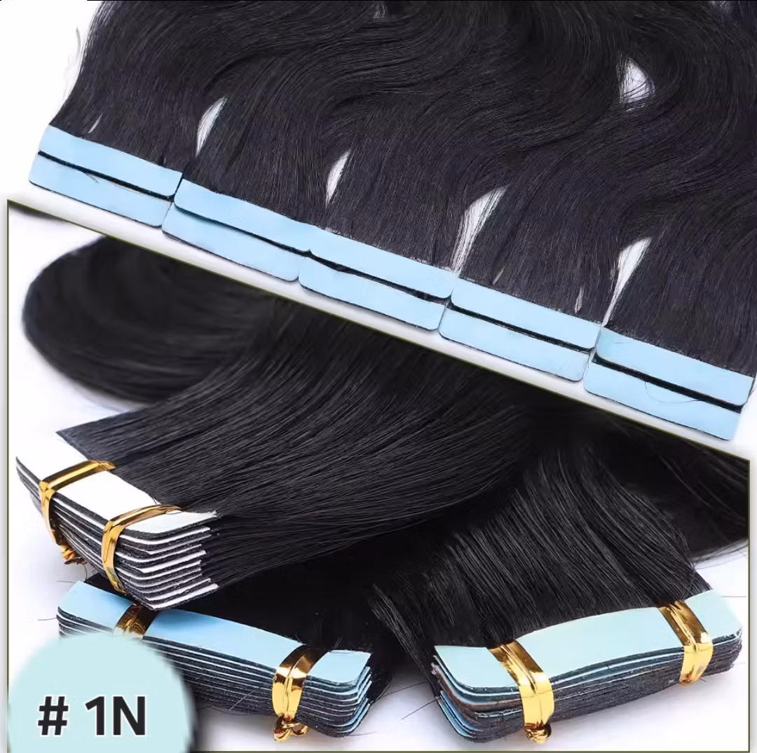 Tape Extensions #1N Pure Midnight Black