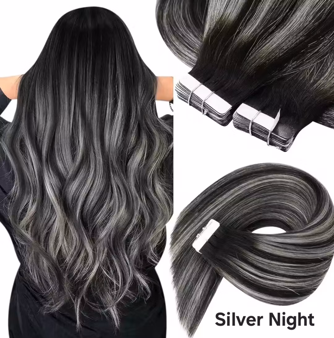 Tape Extensions -# Silver Night