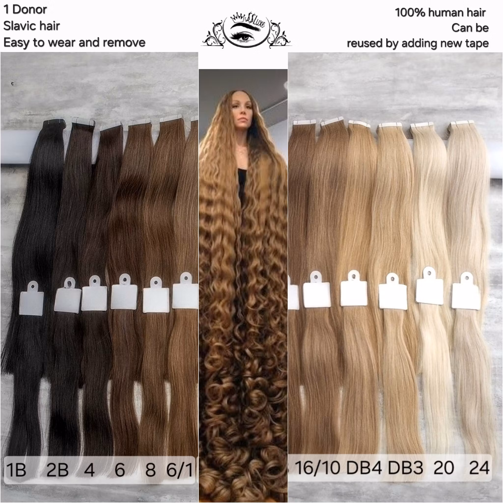 Tape Extensions - #1B Midnight Brown
