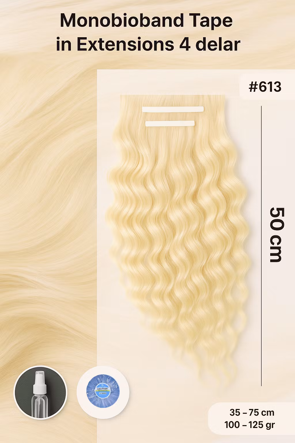 Monobioband Tape in Extensions -# Blonde 613