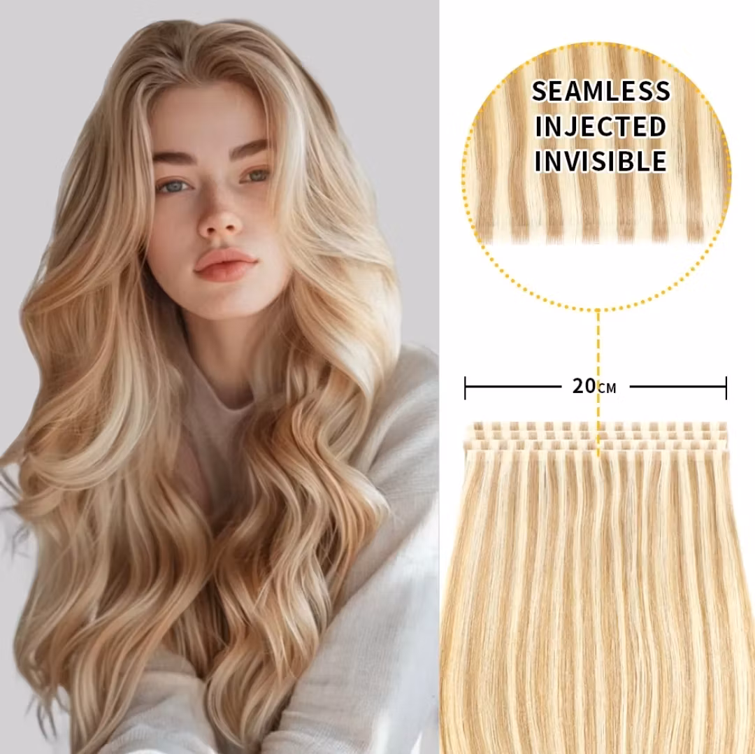 Long Seamless Invisible Tape In Hair Extension - #P18/613