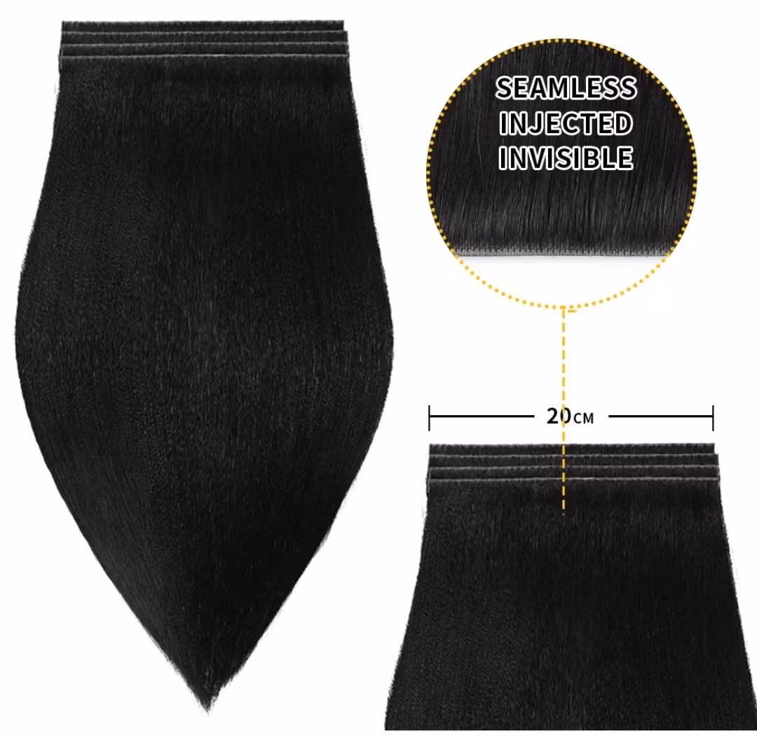 Long Seamless Invisible Tape In Hair Extension  - #1 Jet Black