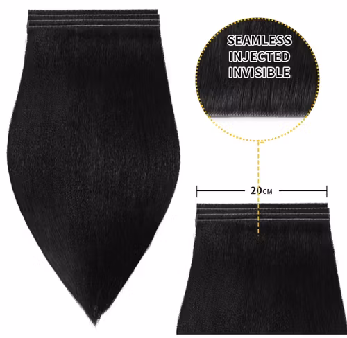 Long Seamless Invisible Tape In Hair Extension  - #1 Jet Black