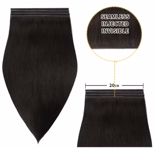 Long Seamless Invisible Tape In Hair Extension - #2B