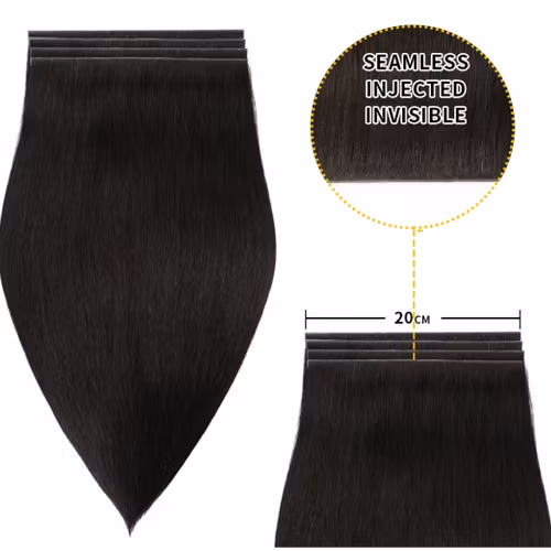 Long Seamless Invisible Tape In Hair Extension - #2B