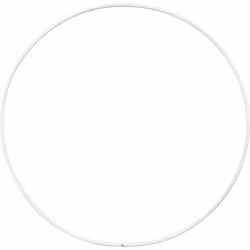Metallring Dia. 30 cm, tjocklek 3 mm, vit, 1 st