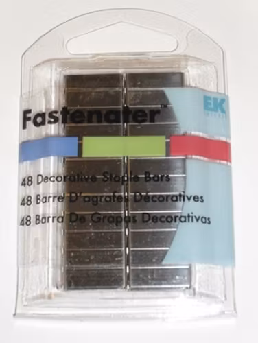 Fastenater Dec Staple Bars, Blank Pewter 48st