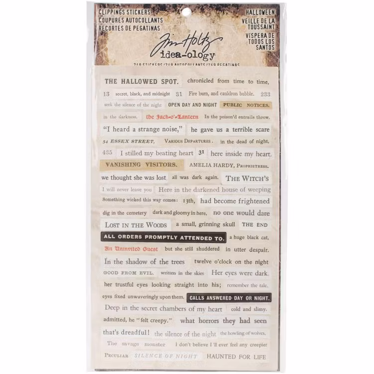 Tim Holtz Idea-Ology Clipping stickers - Halloween