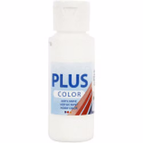 Plus Color hobbyfärg, white, 60ml