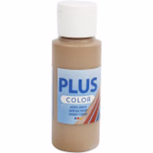 Plus Color hobbyfärg, light brown, 60ml