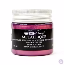 Prima Finnabair Art Alchemy Acrylic Paint 50ml - Metallique Romance Pink