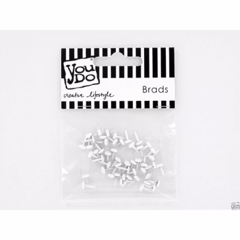 YouDo, Brads Round 5mm Pearly White 50pcs