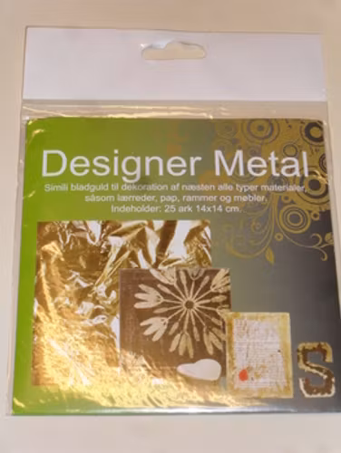 Bladmetall, 25 ark, GULD