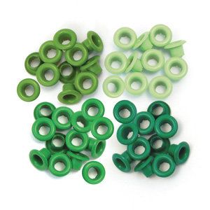 Eyelets WRmem, grön mix 3/16"