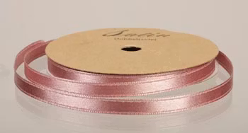 satinband, 10m 6mm, ljus gammelrosa 743238