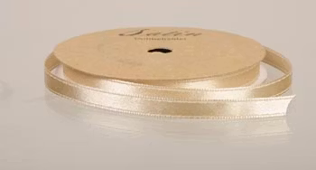 satinband, 10m 6mm, creme   743278