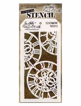 Tim Holtz Layered Stencil 4.125X8.5 - Clockwork