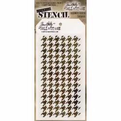Tim Holtz Layered Stencil 4.125X8.5 - Houndstooth
