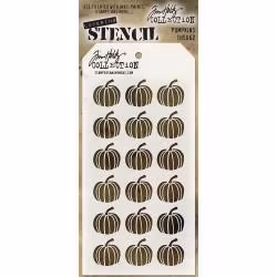 Tim Holtz Layered Stencil 4.125X8.5 - Pumpkins