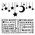 13arts Mask Stencil 15x15cm Hanging moon