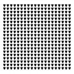 13arts Mask Stencil 15x15cm polka hearts