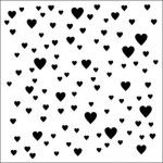13arts Mask Stencil 15x15cm hearts