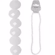 Fasettpärlor, glas 3-4mm, 100st Frosted