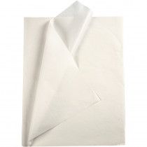 Silkespapper, 50x70, 25 ark, vit