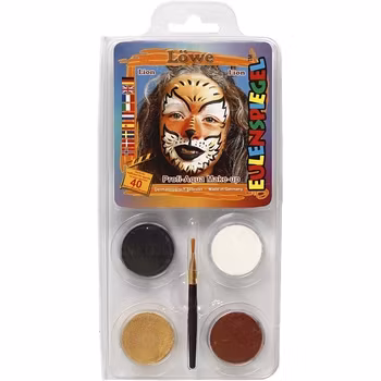Ansiktsfärg, set med 4 st, Tiger/Lejon
