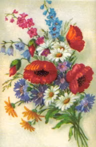 SB 009a Bukett vallmo mm, liten