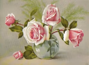 SB 066 Rosor i glasskål