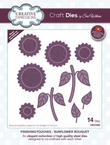 Creative Expressions Die, CED1490 Sunflower Bouquet