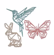 664157 Tim Holtz Sizzix Thinlits Die Set 3PK - Geo Springtime