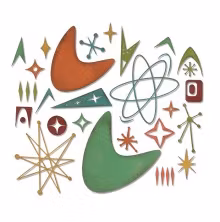 664152 Tim Holtz Sizzix Thinlits Die Set 25PK - Atomic Elements