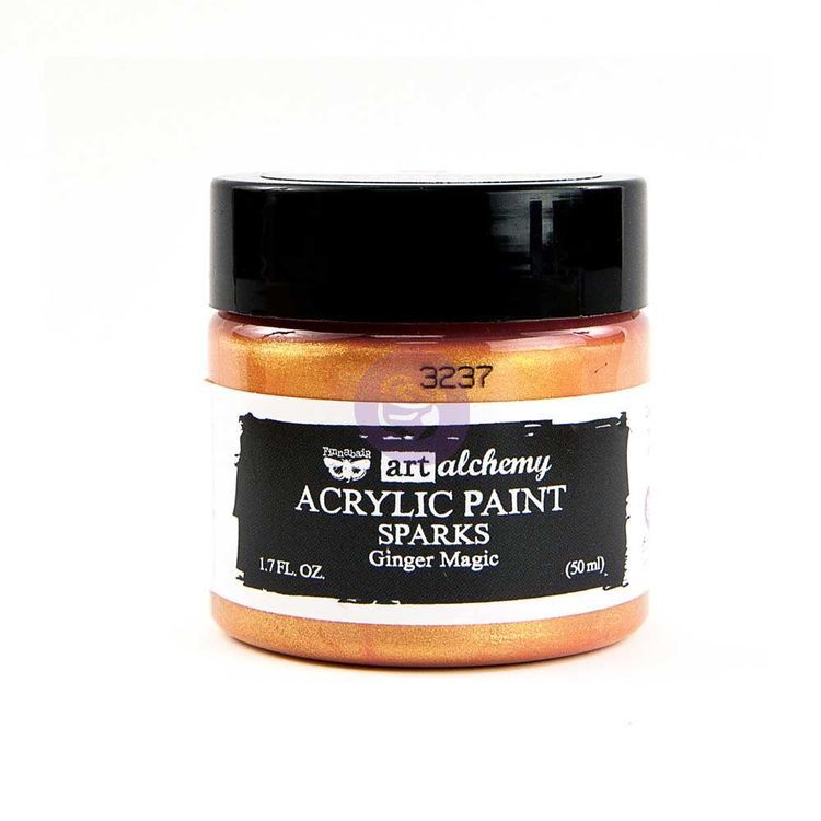 Finnabair Art Alchemy Acrylic Paint 50ml - SPARKS - Ginger magic