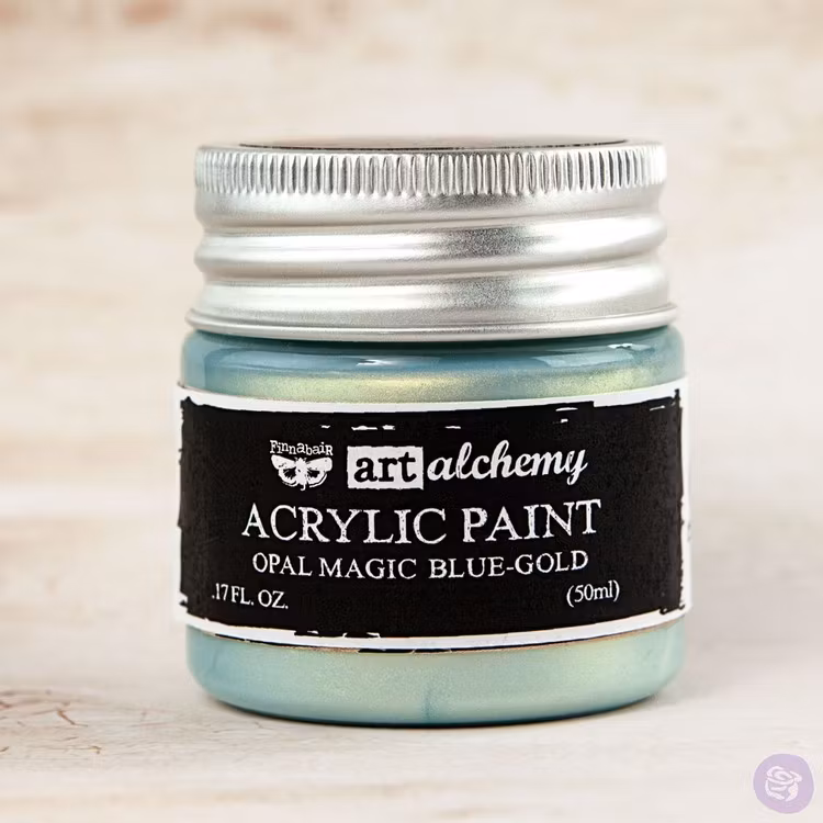 Finnabair Art Alchemy Acrylic Paint 50ml - Opal Magic - Blue-Gold