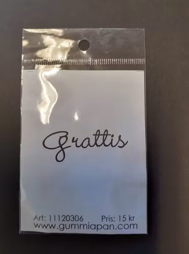 Gummiapan stämpel - Grattis 11120306