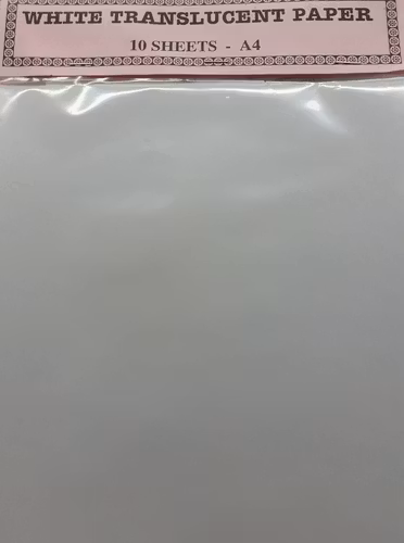 White Translucent paper, Vellum, A4 x 10 ark