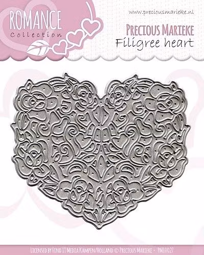Precious Marieke Die - filligree heart PM10027