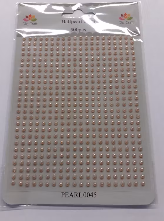 Dixi Craft Halvperler 3mm 500 stk PEARL0045 Creme Caramel