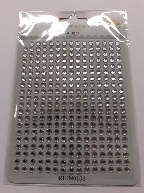 Rhinestone Dixi 5 mm, 300 st - 106 clear