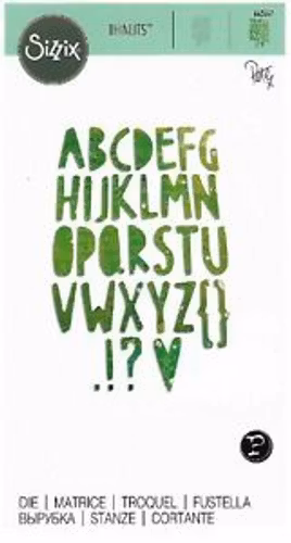 662667 thinlits die -  paper cut alphabet