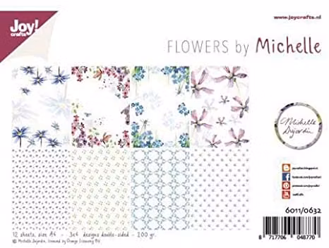 Joy!Crafts, A4 Papper 12st - Flowers by Michelle