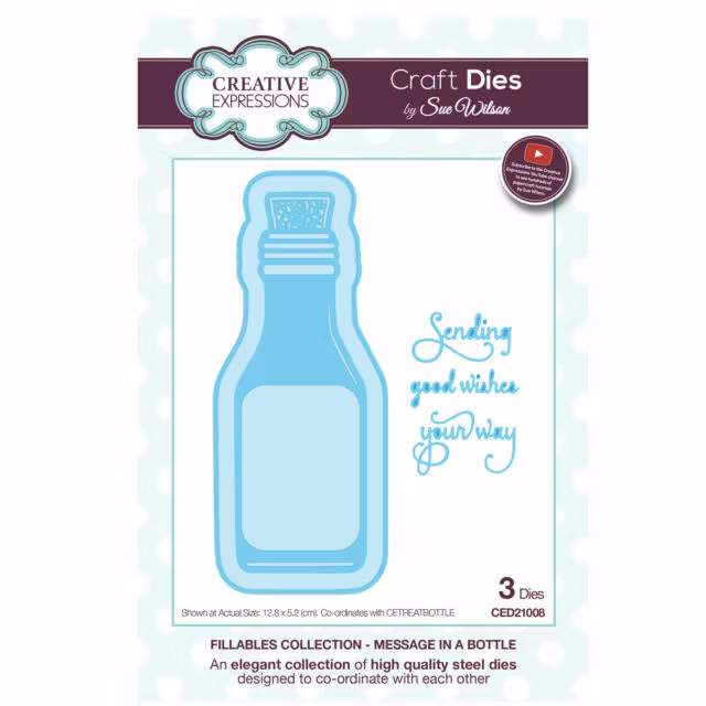 Creative Expressions Die, CED21008 - message in a bottle flaskpost