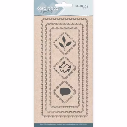 Card deco dies -Slimline Leaf CDECD0101
